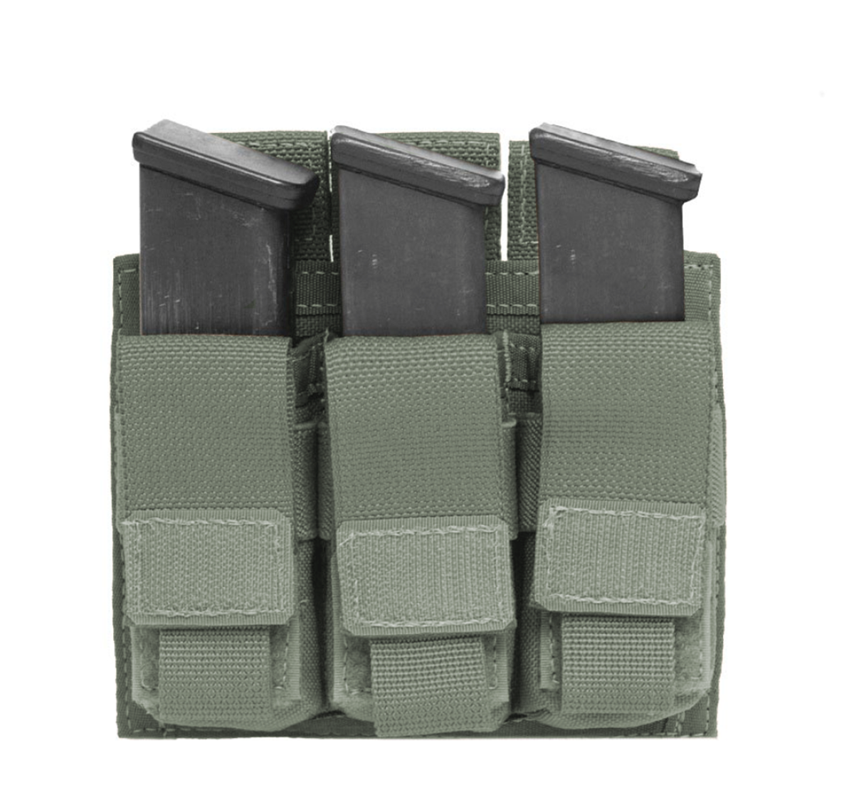 WARRIOR ASSAULT: Triple 9mm Pistol Direct Action (DA) Mag Pouch