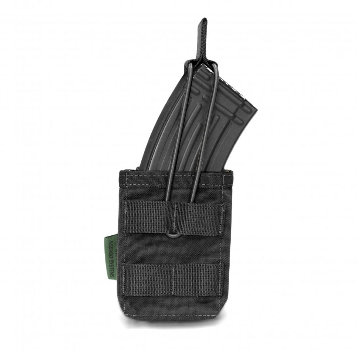 WARRIOR ASSAULT: Single MOLLE Open AK 7.62mm Mag Pouch/Bungee Retention