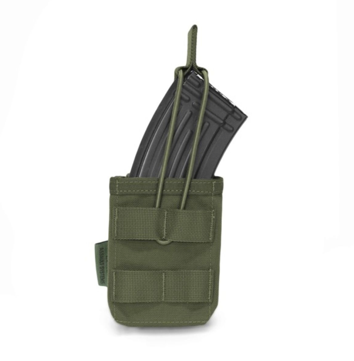 WARRIOR ASSAULT: Single MOLLE Open AK 7.62mm Mag Pouch/Bungee Retention