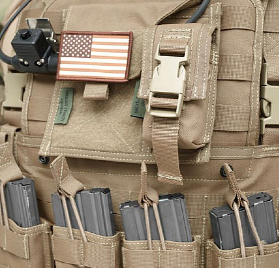 WARRIOR ASSAULT: Large Admin Panel with MOLLE Pistol/Flashlight Pouch