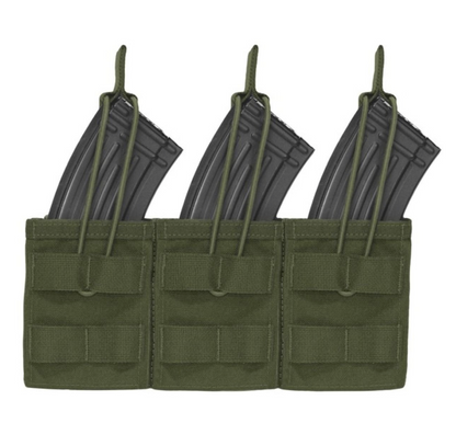 WARRIOR ASSAULT: Triple MOLLE Open AK 7.62mm Mag Pouch