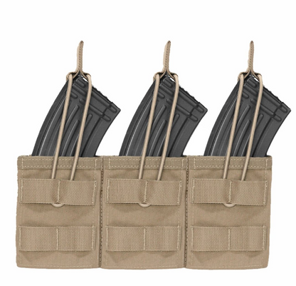 WARRIOR ASSAULT: Triple MOLLE Open AK 7.62mm Mag Pouch