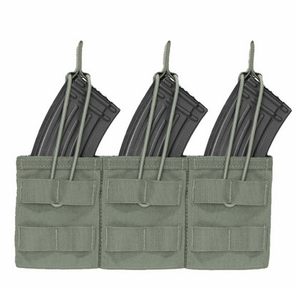WARRIOR ASSAULT: Triple MOLLE Open AK 7.62mm Mag Pouch