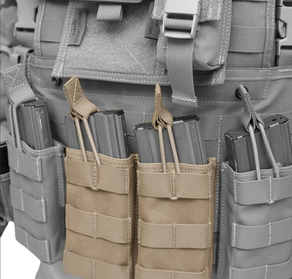 WARRIOR ASSAULT: Double MOLLE Open 5.56mm Mag Pouch