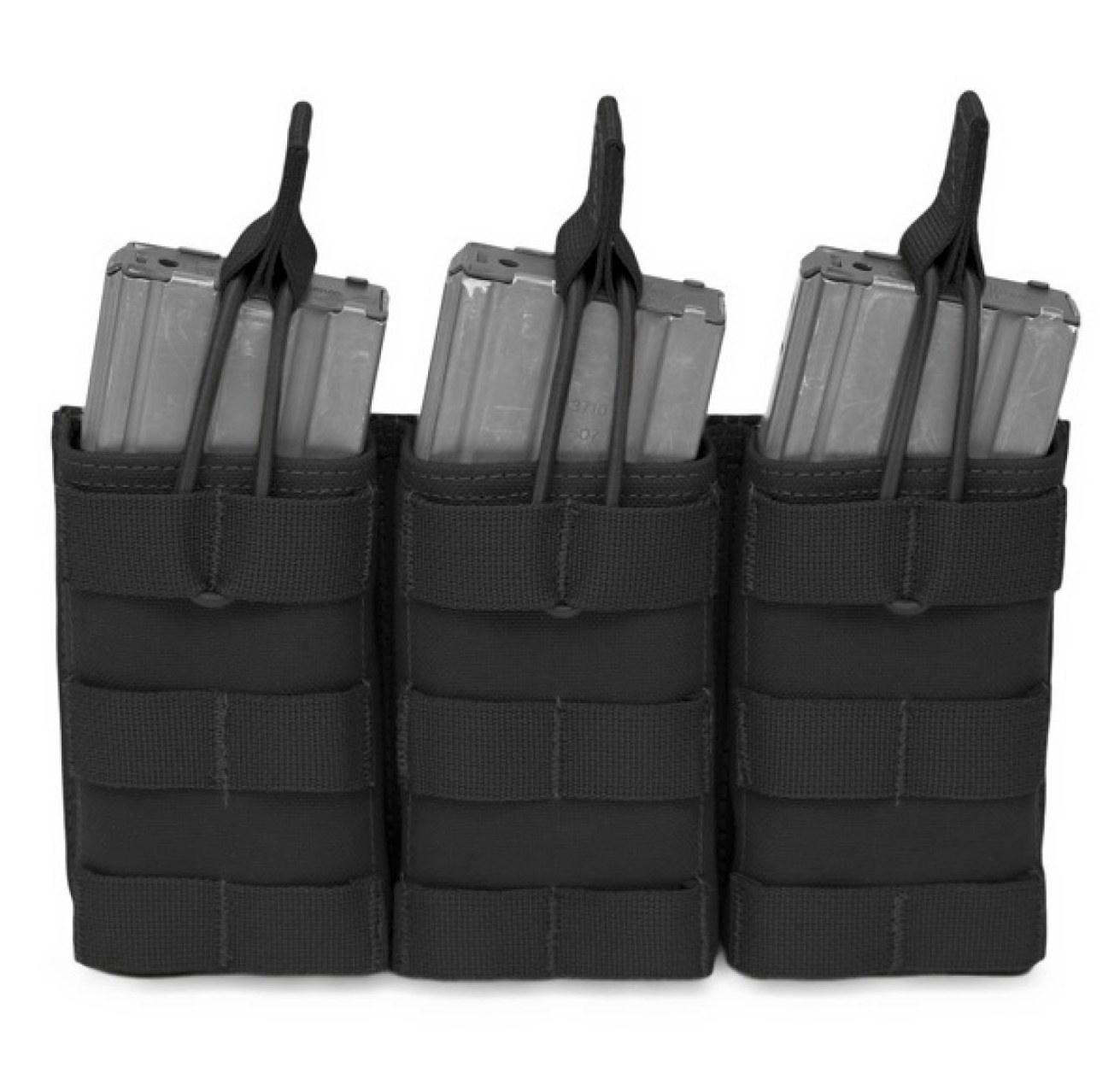 WARRIOR ASSAULT: Triple MOLLE Open M4 5.56mm Mag / Bungee Retention – 3 Mag Pouch