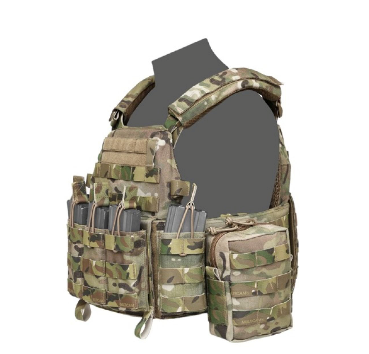 WARRIOR ASSAULT: Triple MOLLE Open M4 5.56mm Mag / Bungee Retention – 3 Mag Pouch