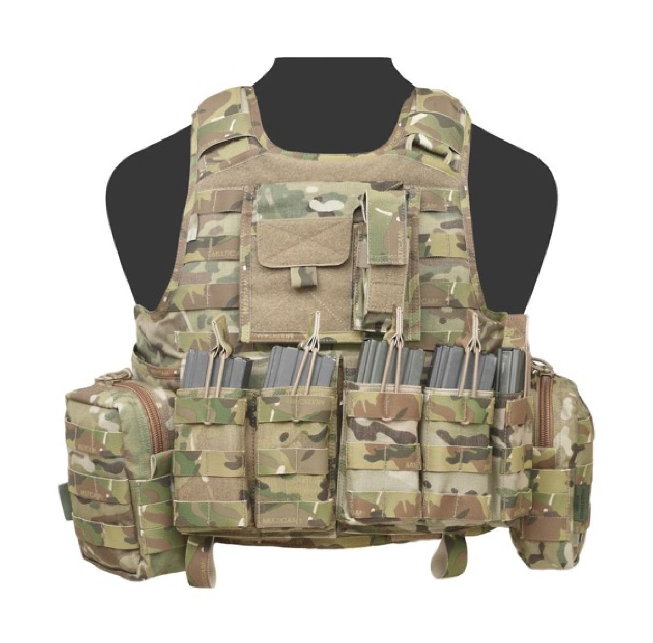 WARRIOR ASSAULT: Triple MOLLE Open M4 5.56mm Mag / Bungee Retention – 3 Mag Pouch