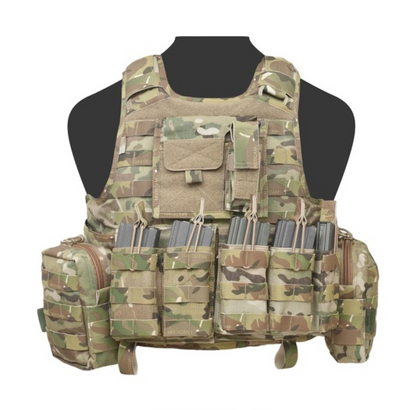 WARRIOR ASSAULT: Triple MOLLE Open M4 5.56mm Mag / Bungee Retention – 3 Mag Pouch