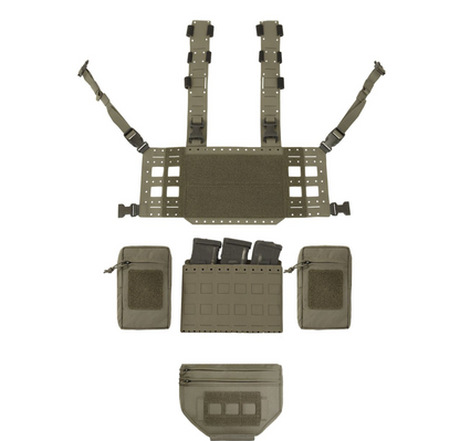 WARRIOR ASSAULT: Laser Cut Modular Chest Rig (MCR) MK1 TYPE 1 Chest Rig Delta (W-LC-MCR-H-MK1-TYPE-1) Bundle