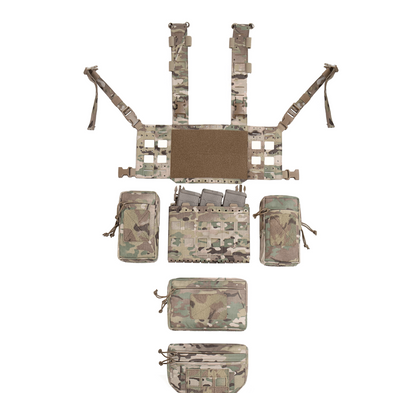 WARRIOR ASSAULT: Laser Cut Modular Chest Rig (MCR) MK1 TYPE 2 Chest Rig Delta (W-LC-MCR-H-MK1-TYPE-2) Bundle