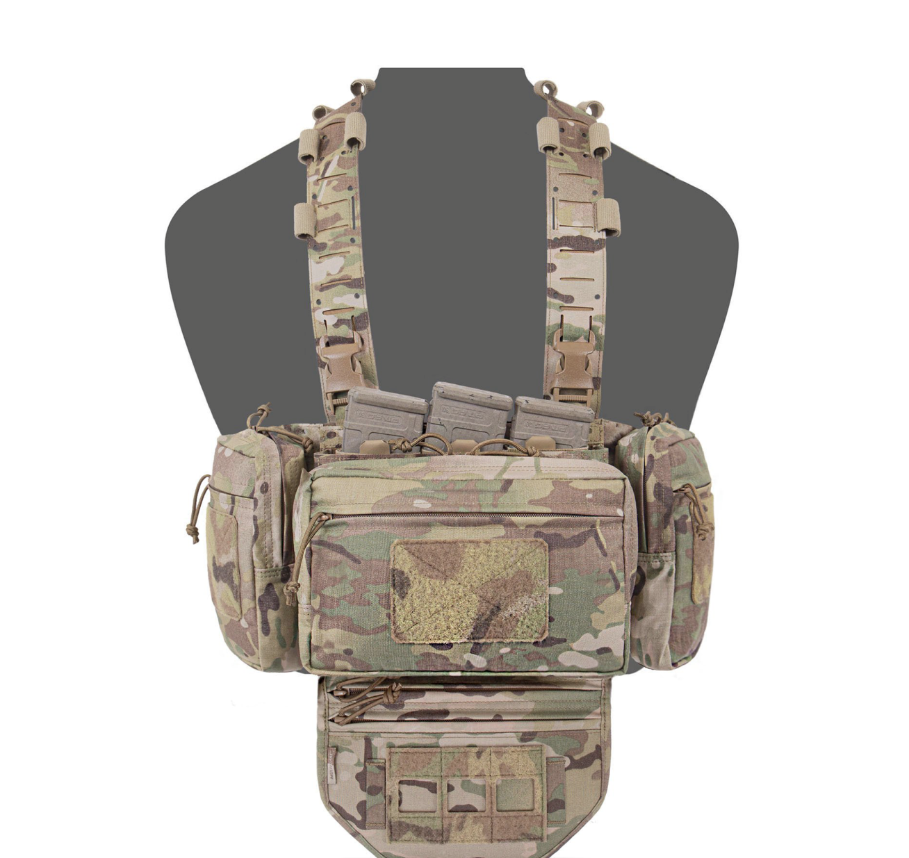 WARRIOR ASSAULT: Laser Cut Modular Chest Rig (MCR) MK1 TYPE 2 Chest Rig Delta (W-LC-MCR-H-MK1-TYPE-2) Bundle