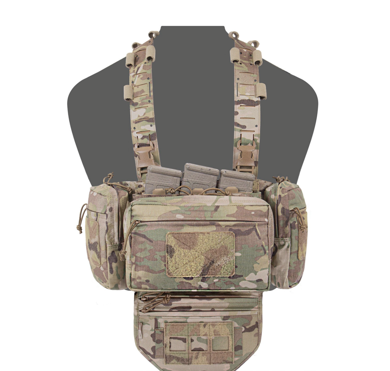 WARRIOR ASSAULT: Laser Cut Modular Chest Rig (MCR) MK1 TYPE 2 Chest Rig Delta (W-LC-MCR-H-MK1-TYPE-2) Bundle