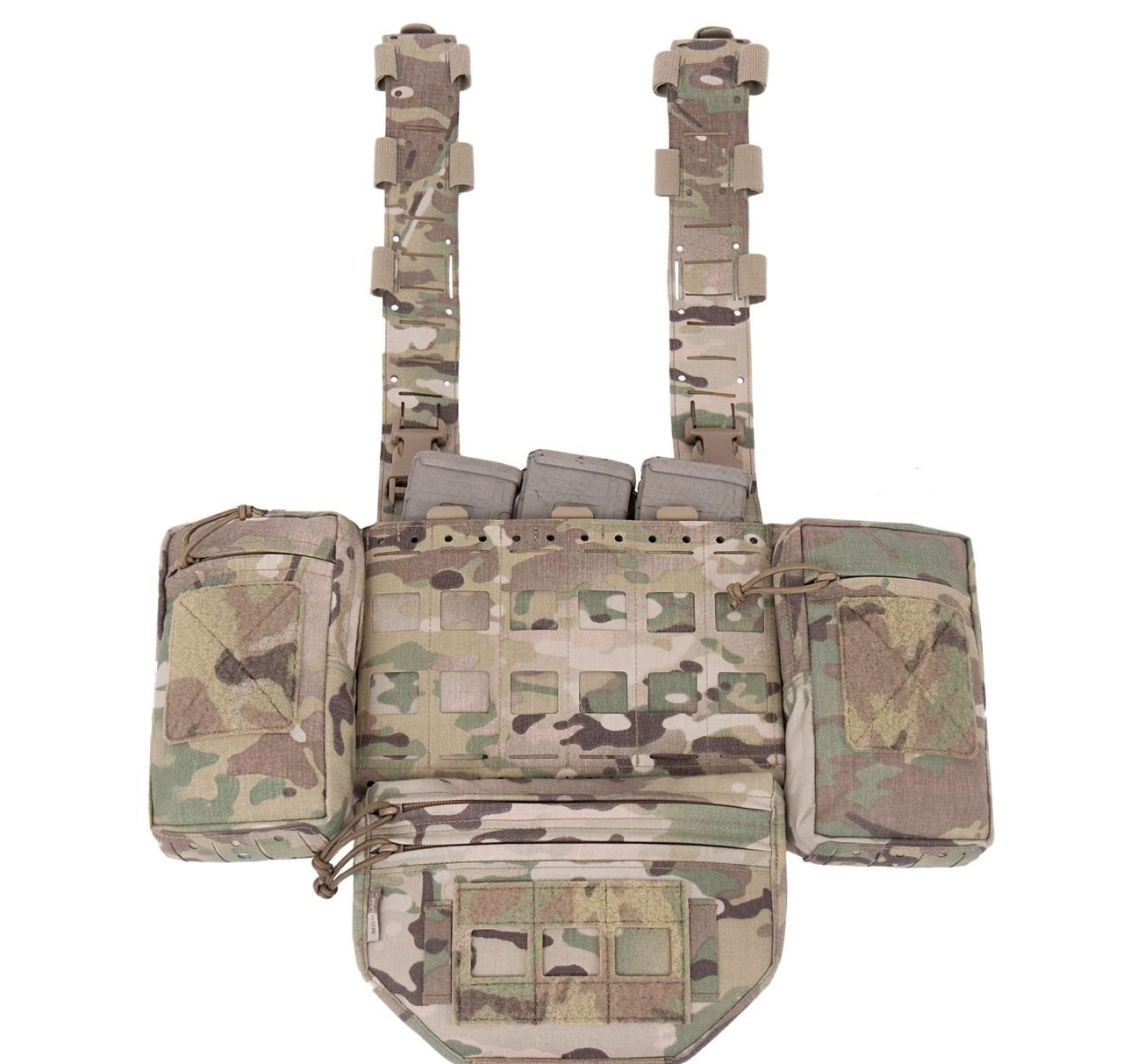 WARRIOR ASSAULT: Laser Cut Modular Chest Rig (MCR) MK1 TYPE 1 Chest Rig Delta (W-LC-MCR-H-MK1-TYPE-1) Bundle