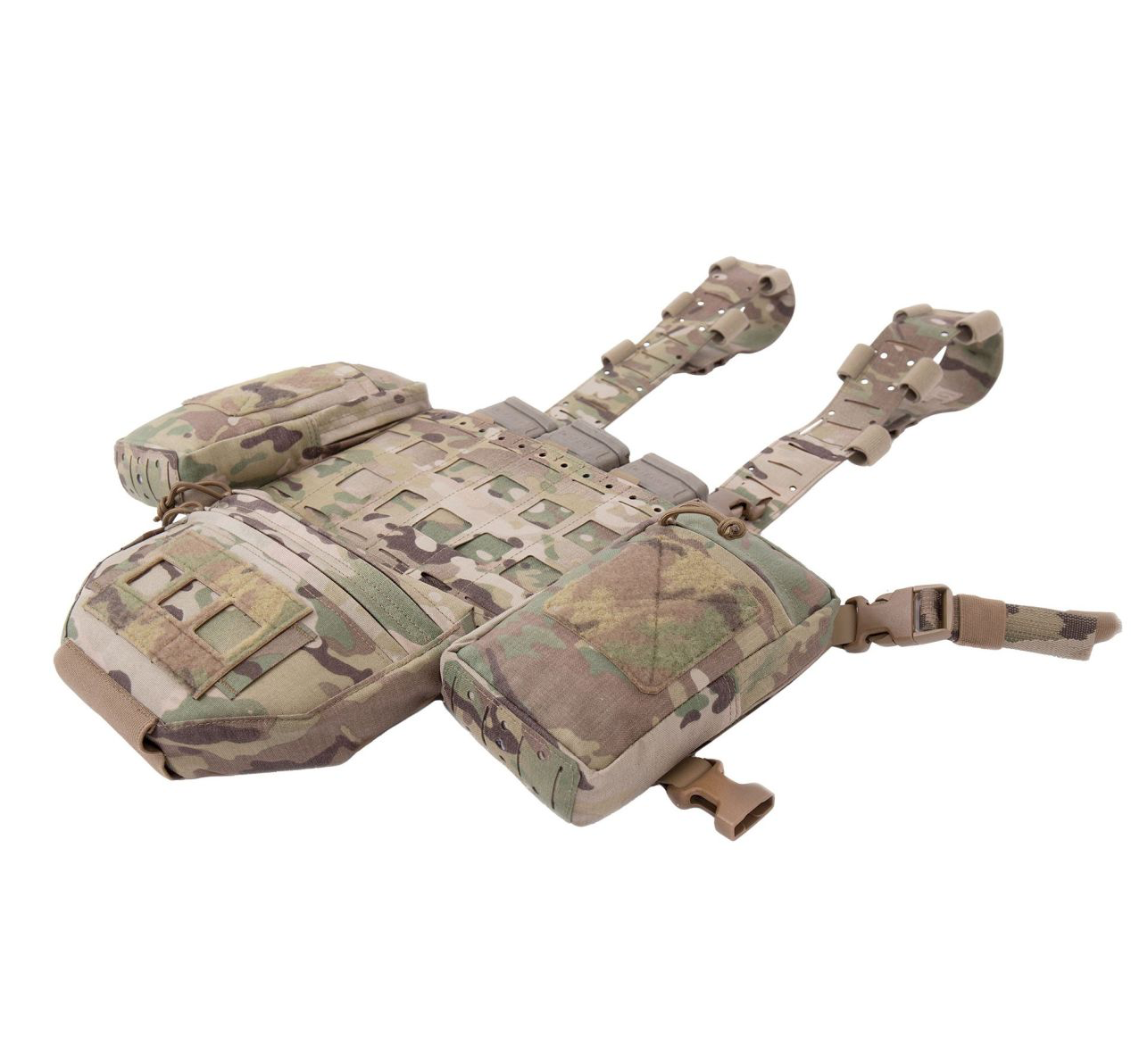 WARRIOR ASSAULT: Laser Cut Modular Chest Rig (MCR) MK1 TYPE 1 Chest Rig Delta (W-LC-MCR-H-MK1-TYPE-1) Bundle
