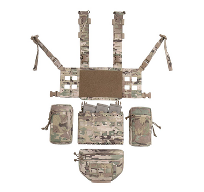 WARRIOR ASSAULT: Laser Cut Modular Chest Rig (MCR) MK1 TYPE 1 Chest Rig Delta (W-LC-MCR-H-MK1-TYPE-1) Bundle