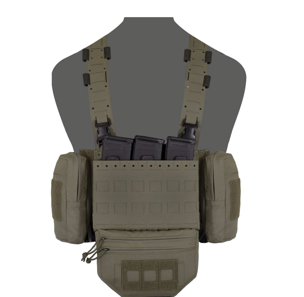 WARRIOR ASSAULT: Laser Cut Modular Chest Rig (MCR) MK1 TYPE 1 Chest Rig Delta (W-LC-MCR-H-MK1-TYPE-1) Bundle