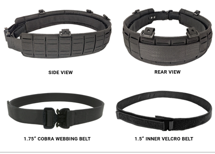 Lorica Equipment- Fortis Belt System ( Inner, Padded Platform, Cobra Buckle )