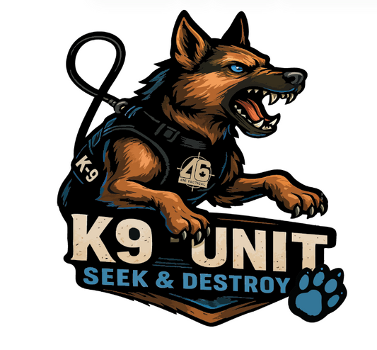 416 TACTICAL: Seek And Destroy K9 Sticker
