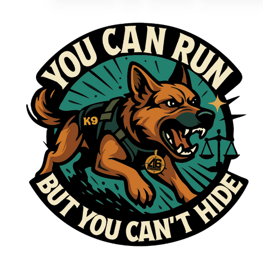 416 TACTICAL: You Can Run K9 Sticker