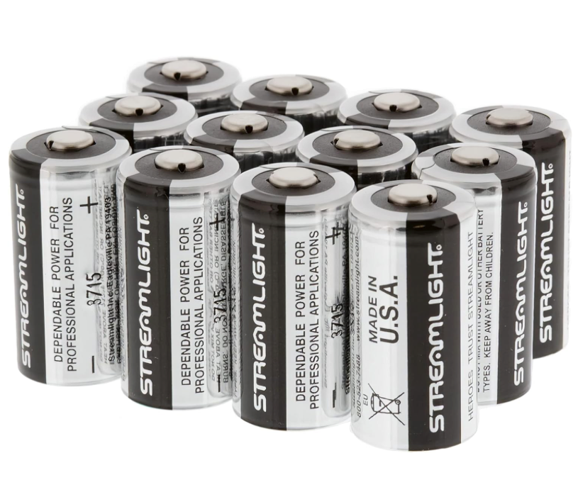 Streamlight - Piles au lithium CR123A (paquet de 12)