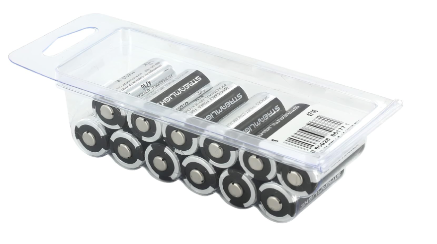 Streamlight - Piles au lithium CR123A (paquet de 12)
