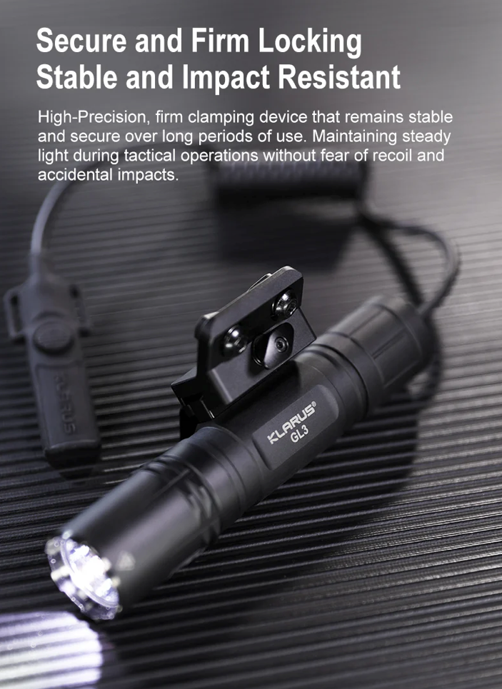 KLARUS: GL3 Quick-Detach Tactical Extreme Output Tactical Flashlight, 2100 Lumens