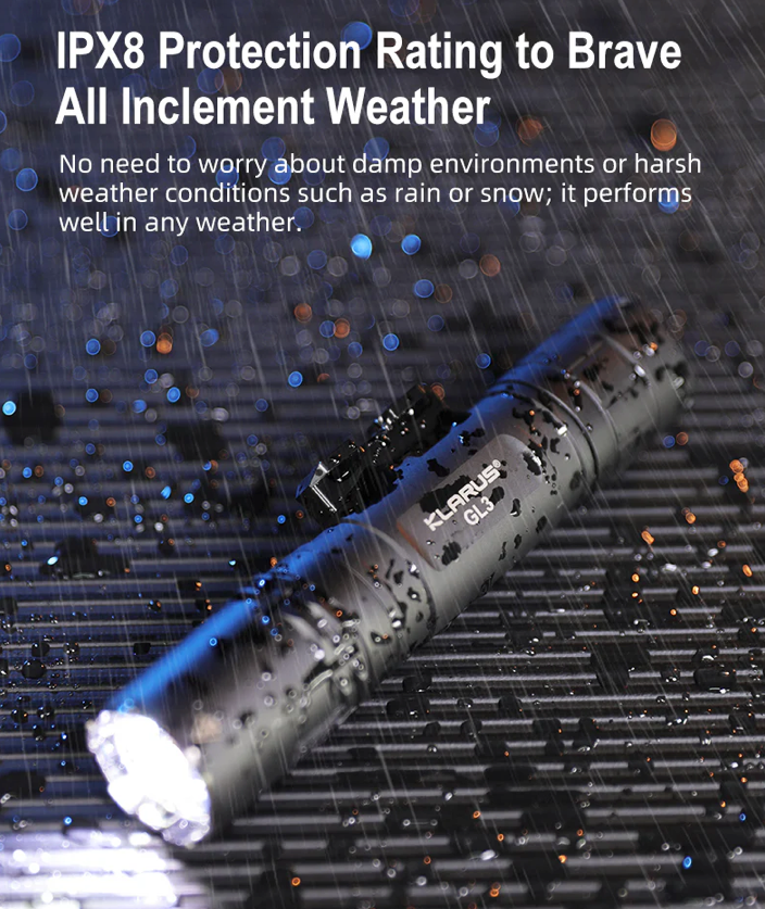 KLARUS: GL3 Quick-Detach Tactical Extreme Output Tactical Flashlight, 2100 Lumens