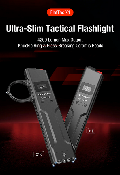 KLARUS: FlatTac X1, Ultra Slim Tactical Flashlight