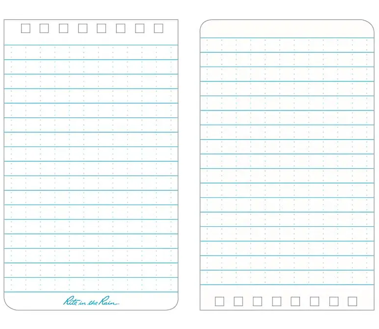 RITE IN THE RAIN: Top Spiral Notebook, 3x5