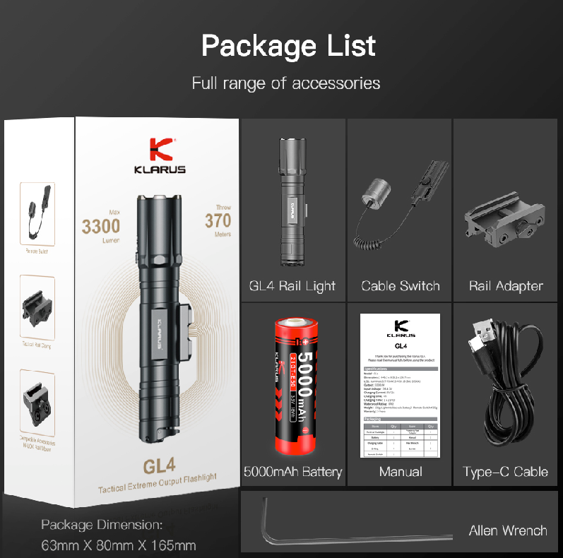 Lampe pistolet Klarus GL4