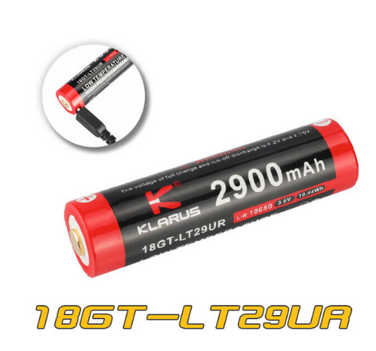 KLARUS: 18GT-LT29UR 18650 Rechargeable Battery