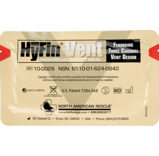NORTH AMERICAN RESUE: Hyfin® Vent Individual Chest Seal
