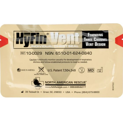 NORTH AMERICAN RESUE: Hyfin® Vent Individual Chest Seal