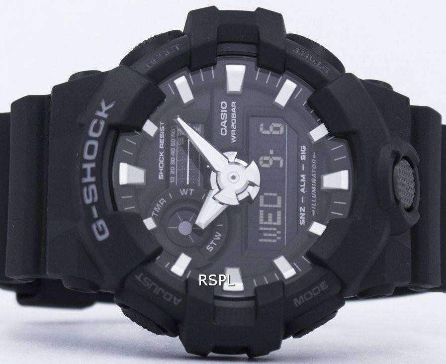 CASIO G-SHOCK: GA700-1B Analog-Digital Dial Quartz 200M Watch, Black