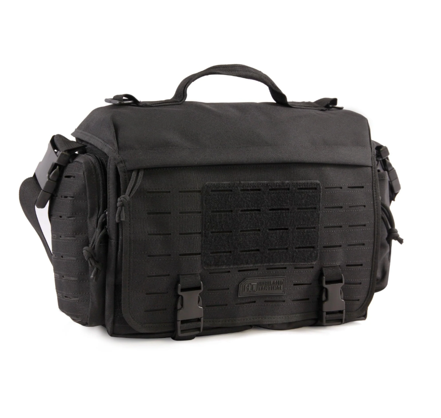 HIGHLAND TACTICAL: Timer Messenger Bag, Black