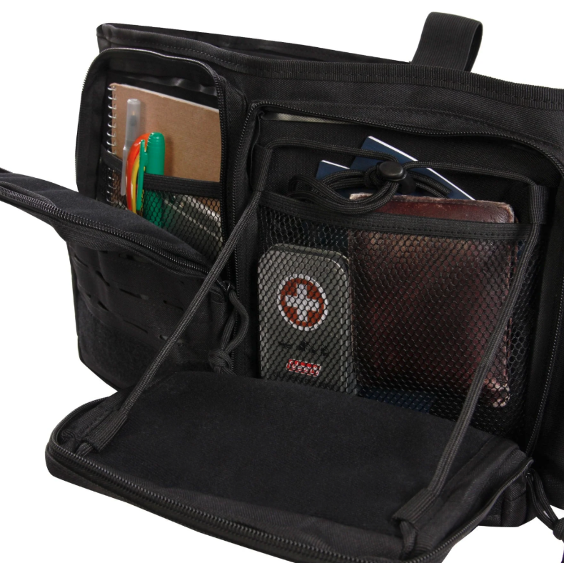 HIGHLAND TACTICAL: Timer Messenger Bag, Black
