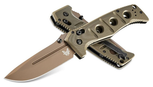 BENCHMADE: Adamas, G10 OD Green, Drop-Point