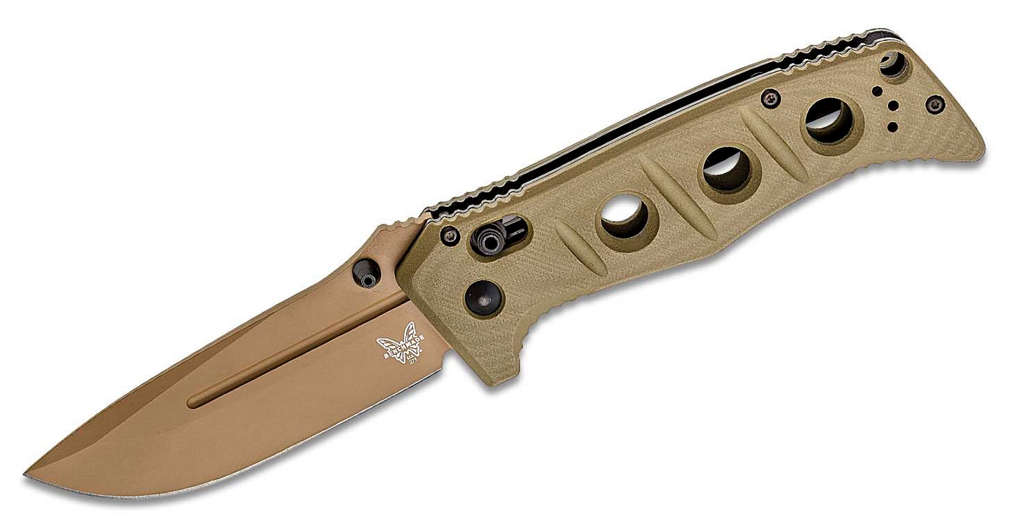 BENCHMADE: Adamas, G10 OD Green, Drop-Point