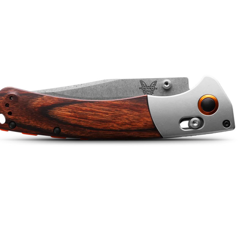 BENCHMADE: Crooked River, Grey Aluminum & Wood