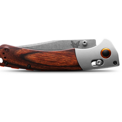 BENCHMADE: Crooked River, Grey Aluminum & Wood