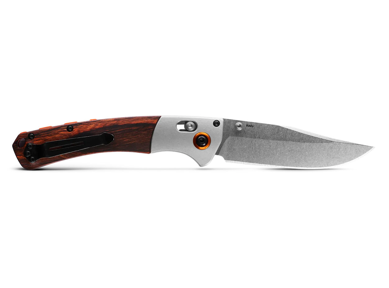 BENCHMADE: Crooked River, Grey Aluminum & Wood