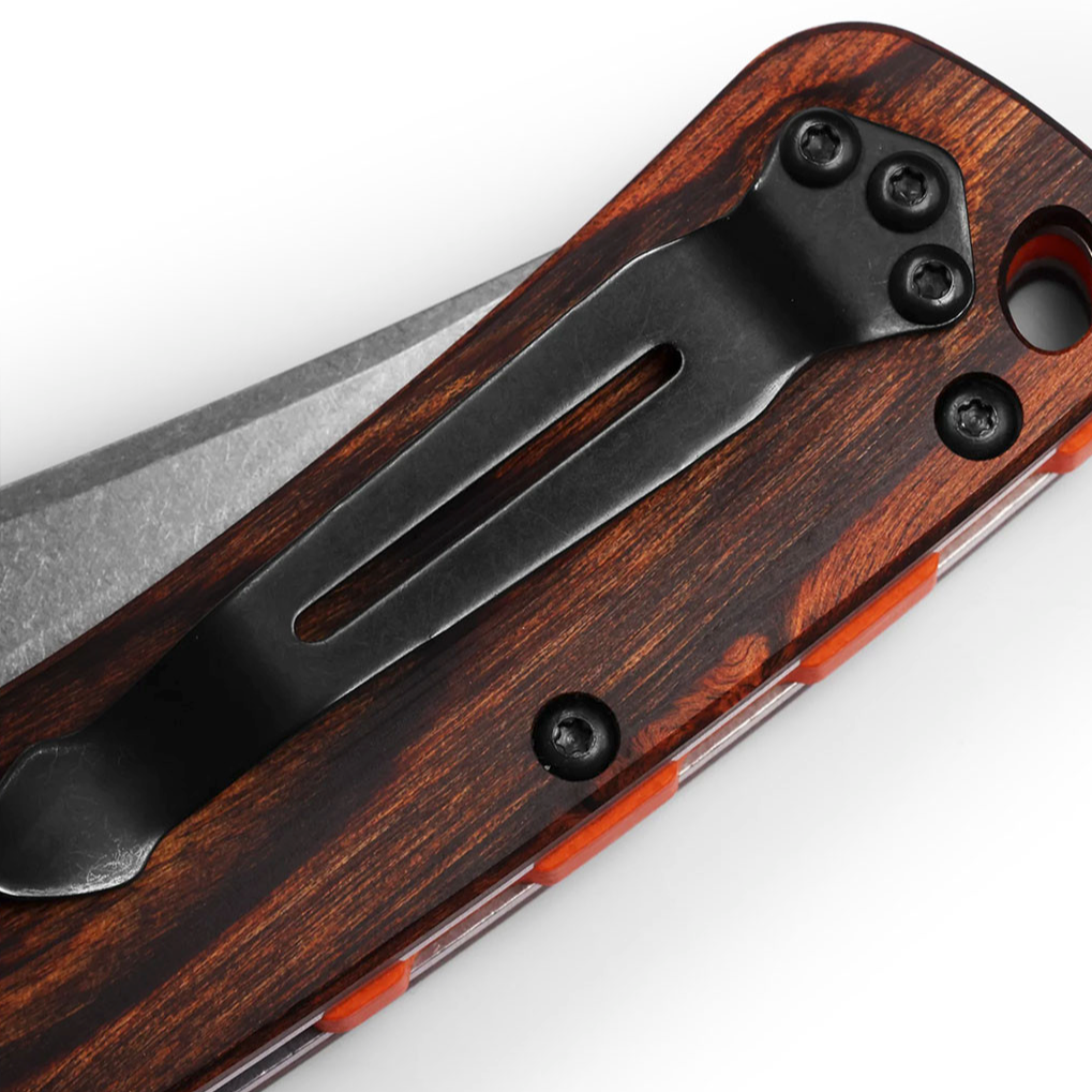 BENCHMADE: Crooked River, Grey Aluminum & Wood