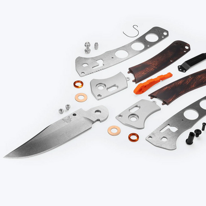 BENCHMADE: Crooked River, Grey Aluminum & Wood
