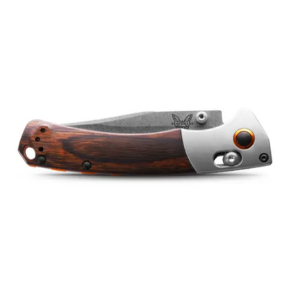 BENCHMADE: Mini Crooked River, Grey Aluminum & Wood