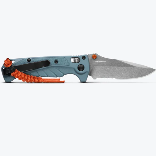 BENCHMADE: Mini Adira, Depth Blue, Drop-Point