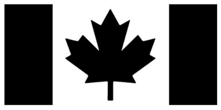 TACTICAL INNOVATIONS: Canadian Flag Vinyl Decals 2-Pack, 3.5" x 7.5"