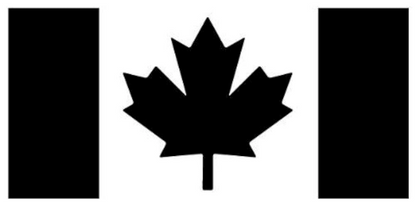 TACTICAL INNOVATIONS: Canadian Flag Vinyl Decals 2-Pack, 3.5" x 7.5"
