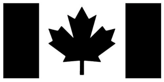 TACTICAL INNOVATIONS: Canadian Flag Vinyl Decals 2-Pack, 3.5" x 7.5"