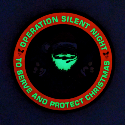 TACTICAL INNOVATIONS: Operation Silent Night PVC Morale Patch, Glow-in-the-Dark