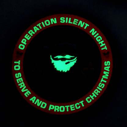 TACTICAL INNOVATIONS: Operation Silent Night PVC Morale Patch, Glow-in-the-Dark